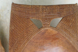 STUNNING ROSEWOOD WOOD MUSEUM MASTERPIECE SAGO PLATTER DISH BOWL DELICATELY CARVED INTO A LARGE FISH BY RENOWNED TRIBAL SCULPTOR FROM  REMOTE TROBRIAND ISLANDS MELANESIA SOUTH PACIFIC COLLECTOR DESIGNER 2A69 15"x9.25"x3”