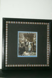 EPHEMERA AMERICANA WHIMSICAL ART: 1880's FRAMED ANTIQUE VICTORIAN AD ADVERTISEMENT TRADE CARD: CLARK'S O.N.T. SPOOL COTTON, CUTE BABY (DFPO1B) DARLING CHILD DESIGNER COLLECTOR COLLECTIBLE WALL DÉCOR UNIQUE FRAMED