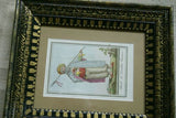 RARE 1796 H.C HAND COLORED ANTIQUE PRINT: costume fashion plate of  'Sheik de l'Arabie Heureuse FROM ENCYCLOPEDIE DES VOYAGES BY GRASSET DE SAINT-SAUVER  225 YEARS OLD MATTED AND CUSTOM FRAMED PROFESSIONALLY IN SIGNED HAND PAINTED FRAME