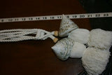 4 Varied Seashell Tassels Curtain Holdbacks: Trochus Cowry Tree Snail and Tun Shells Oceanic Art, South Pacific Home Decor Accent, Handcrafted Unique perfect for Designer Decorator Shell Collector Stunning Beach Lover Pool Cabana Look