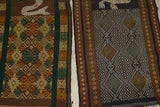 Hand woven Sumba Hinggi Songket Ikat Textile Runner (49" x 13.25") Made with Handspun Cotton Dyed with Natural Pigments Adorned with Mermaid Motif Created with tiny Nassa Shells (SR40) with fringes wall Décor designer textile collector earthtones