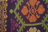 Old Superb Ceremonial Balinese hand woven textile antique Multi-color Embroidered Songket Brocade Damask Bride Price Heirloom Textile Art 60" x 39" (SG5) Collected in Negara, Bali, Indonesia.