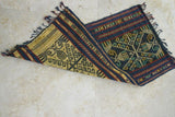 2 Hand woven Sumba Songket Hinggi Collector Ikat Textiles, 1 FREE WITH 1: SR56 (31" x 14") WITH FREE SR 77 (32" x 15” ) Made with Handspun Cotton Dyed with Natural Pigments. Adorned with intense minute geometric TRADITIONAL motifs Indonesia Bride Price
