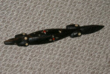 Rare Melanesian Art Ebony Mother of Pearl Crocodile Alligator Hand Carving 1A48