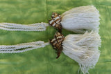 BARGAIN 6 very large PHILLIPINES Endive Murex Seashell Tassels Curtain Holdbacks Oceanic Art, South Pacific Home Decor Accent, Handcrafted Unique perfect for Designer Decorator Shell Collector Stunning Beach Lover Pool Cabana Look
