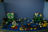 3 NEW, NOW RARE & HARD TO FIND, RETIRED LEGO MINIFIGURES: SPORT SKYDIVER, COUCH POTATO AND MOUNTAIN CLIMBER WITH ACCESSORIES, BLACK BASES INCLUDED ALSO, AND OPENED STORAGE BOX (16 PCS) KIT 6 (YEAR 2010 AND ON...)