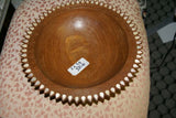 11”x 2,5” STUNNING UNIQUE HAND CARVED ROSEWOOD MUSEUM MASTERPIECE SERVING PLATTER DISH BOWL WITH MOTHER OF PEARL TEAR INSERTS & DELICATE LACY BORDER RENOWNED SCULPTOR TROBRIAND ISLANDS MELANESIA SOUTH PACIFIC  KULA RING COLLECTOR DESIGNER 2A34