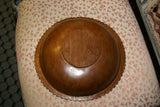 10”x 10”x 3” STUNNING HAND CARVED KWILA WOOD MUSEUM MASTERPIECE SAGO PLATTER DISH BOWL WITH ROUND  MOTHER OF PEARL INSERTS & DELICATE LACY INCISED BORDERS BY RENOWNED TRIBAL SCULPTOR TROBRIAND ISLANDS MELANESIA SOUTH PACIFIC COLLECTOR DESIGNER ART 2A35