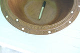 HUGE 16”x 16”x 7” STUNNING UNIQUE KWILA WOOD DEEP BOWL 2A2 MUSEUM MASTERPIECE WITH MOTHER OF PEARL INSERTS & DELICATE INCISED BORDER BY RENOWNED TRIBAL SCULPTOR FROM TROBRIAND ISLANDS MELANESIA SOUTH PACIFIC + FREE GIFT $190.00 VALUE FISH CARVING
