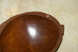 STUNNING ROSEWOOD WOOD MUSEUM MASTERPIECE SAGO PLATTER DISH BOWL DELICATELY CARVED INTO A LARGE FISH BY RENOWNED TRIBAL SCULPTOR FROM  REMOTE TROBRIAND ISLANDS MELANESIA SOUTH PACIFIC COLLECTOR DESIGNER 2A40 11"X7.5"x2.5”