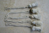 Liquidation: 26 total Seashell Tassels Curtain Holdbacks: 10 pairs of Snake Cowry  + 6 Varied Indopacific Shell Tassels Banded Tun, Pearlized Trochus, Tree Snail, Horse Conch & brown Cowry Oceanic Art, South Pacific Home Decor Accent Designer