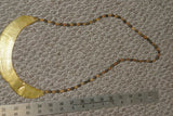 Bride Price Currency, Rare Older Ceremonial Moka Kina Shell Necklace (Huge Mother of Pearl Crescent) with Seed Bead Chain, Pectoral Collected from the Foi Tribe (New guinea), Mid 1900’s, Highly Collectible. KINA5