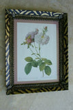 SIGNED UNIQUE DETAILED ARTIST HAND PAINTED FRAME MATTED REDOUTE PRINT Pancratium