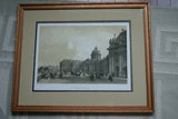 19TH CENTURY FRAMED PARIS IN ITS SPLENDOR 1861 ORIGINAL ARCHITECTURE ANTIQUE FOLIO LITHOGRAPH PALAIS DE L'INSTITUT, PARIS, FRANCE DOUBLE MATTED & FRAMED PROFESSIONALLY