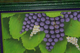 GIGANTIC 31”x 25” ORIGINAL DETAILED COLORFUL  BALINESE PAINTING ON CANVAS BY RENOWN UBUD ARTIST RAINFOREST PARADISE WITH FOLIAGE BIRDS FRUIT FRAMED IN CUSTOM FRAME HAND PAINTED TO MATCH DFBB40 DESIGNER DECORATOR WALL DÉCOR COLLECTOR ARTWORK MASTERPIECE