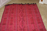 Bali Hand spun Hand woven Cotton Unique Thick Warm Ikat Textile with gorgeous Intricate Geometric Motifs Perfect: 3 tones of Hot Pink  80" x 45" Home décor Collector Designer Collection Great Buy elegant with fringes