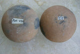 1980 Primitive Hand Crafted Vermasse Terracotta Pottery, Vessel from East Timor Island, Indonesia: 3D Raised Relief Decorative Motifs of man & gecko colored with natural earthtone Pigments 9" x 8" (28" Diameter) P29A
