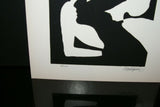 1970 Choice of Hand Signed & Numbered Serigraph Art Panels limited Edition of 200 Authentic pieces by Artist Dino Konopiso  Modern Op Art BLACK & WHITE PROFILE SILHOUETTES Stunning Optical Illusion Effect. Unique Decorator Designer Collector Artwork