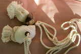 2 very large Banded Tun Tonna Sulcosa & Spotted Cowry Seashell Tassels, Pulls, Oceanic Art, South Pacific Home Decor Accent, Handcrafted Unique perfect for Designer Decorator Shell Collector Beach Lover Vacation Feel Pool Cabana