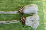 BARGAIN 6 very large PHILLIPINES Endive Murex Seashell Tassels Curtain Holdbacks Oceanic Art, South Pacific Home Decor Accent, Handcrafted Unique perfect for Designer Decorator Shell Collector Stunning Beach Lover Pool Cabana Look