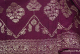 Old Superb Ceremonial Balinese hand woven textile Antique Burgundy Ceremonial Songket Brocade damask Embroidery with Sacred Lotus Motif with Metallic Gold Threads 65" x 42" (SG42) Collected in Klunkung Regency, Bali & belonging to Nobility royalty