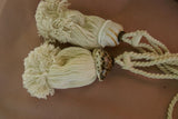 2 very large Banded Tun Tonna Sulcosa & Spotted Cowry Seashell Tassels, Pulls, Oceanic Art, South Pacific Home Decor Accent, Handcrafted Unique perfect for Designer Decorator Shell Collector Beach Lover Vacation Feel Pool Cabana
