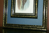 19th Century WHITE-THROATED GREY PETREL: ANTIQUE AUTHENTIC 1897 ORIGINAL PRINT from LLOYD'S NATURAL HISTORY BY BOWDLER SHARPE EDWARD LLOYD LIMITED, DOUBLE MATTED AND DOUBLE FRAMED PROFESSIONALLY IN UNIQUE HAND PAINTED FRAMES & MATS SIGNED BY ARTIST.