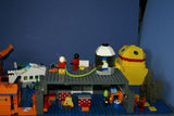 CUSTOM LEGO SET (20 PCS): 2, NOW RARE RETIRED, (NEW) MINIFIGURES & MRS PUFF, GARY THE SNAIL AND CARRIAGE, STROLLER WITH TRANSPARENT SUNROOF 3818 (KIT 33)