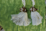 BARGAIN 6 very large PHILLIPINES Endive Murex Seashell Tassels Curtain Holdbacks Oceanic Art, South Pacific Home Decor Accent, Handcrafted Unique perfect for Designer Decorator Shell Collector Stunning Beach Lover Pool Cabana Look
