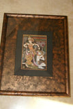 TRADITIONAL BALINESE MINIATURE INK PAINTING BY KNOWN PENGOSEKAN ARTIST TOPENG MASK MONKEY DANCE UBUD ART WITH MINUTE INTENSE DETAIL PROFESSIONALLY FRAMED IN HAND PAINTED FRAME WITH 3 MATS, DFBT17 BALI ART DESIGNER DECORATOR COLLECTOR WALL DECOR