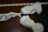 4 very large Trochus Fenestratus Seashell Tassels Curtain Holdbacks Oceanic Art, South Pacific Home Decor Accent, Handcrafted Unique perfect for Designer Decorator Shell Collector Stunning Beach Lover Pool Cabana Look