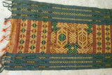 2 Hand woven Sumba Songket Hinggi Collector Ikat Textiles, 1 FREE WITH 1: SR56 (31" x 14") WITH FREE SR 77 (32" x 15” ) Made with Handspun Cotton Dyed with Natural Pigments. Adorned with intense minute geometric TRADITIONAL motifs Indonesia Bride Price