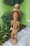 Iatmul Cuscus & Ambusap Bride Statue Hand carved Art Sepik Papua Guinea 32A10