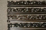 UNIQUE INTRICATELY HAND CARVED ORNATE WOOD HANGER 27” LONG (ROD, RACK) USED TO DISPLAY RARE OR PRECIOUS TEXTILES ON THE WALL, SUPERB BAS RELIEF LACY FOLIAGE & VINES MOTIF ITEM 260 COLLECTOR DECORATOR DESIGNER WALL ART DÉCOR DESIGN