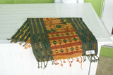 2 Hand woven Sumba Songket Hinggi Collector Ikat Textiles, 1 FREE WITH 1: SR56 (31" x 14") WITH FREE SR 77 (32" x 15” ) Made with Handspun Cotton Dyed with Natural Pigments. Adorned with intense minute geometric TRADITIONAL motifs Indonesia Bride Price