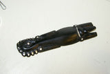 South Pacific Unique Art Ebony Mother of Pearl Crocodile Gator Hand carved 1A54