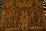 Antique 80 Years Old Handspun Hand woven Sumba Hinggi Warp Ikat Textile unique large Intricate Motifs (98" x 41.5") Colors Naturally Dyes (110A15) Indonesia Collector tapestry Art Bride Price