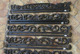 UNIQUE INTRICATELY HAND CARVED ORNATE WOOD HANGER 27” LONG (ROD, RACK) USED TO DISPLAY RARE OR PRECIOUS TEXTILES ON THE WALL, SUPERB BAS RELIEF CHOICE BETWEEN 3 LACY FOLIAGE VINES & FLOWER MOTIF ITEM 288, 292 OR 294 COLLECTOR DECORATOR DESIGNER WALL ART