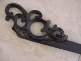 8 Hand carved Wood Elegant Unique Display Hanger Rack Rods Bars with Ornate Finials at each end 19" Long Created to Display Precious Textiles: Antique Tapestry Runner Obi Needlepoint Fabric Panel Quilt Rare Cloth etc… Designer Collector Wall Décor