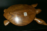 South Pacific Melanesia Sculptor Unique Art Marine Turtle Hand carved Wood 1A103