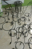 3 STURDY ELEGANT CUSTOM MADE HANDCRAFTED BLACK METAL STANDS TO DISPLAY & INHANCE  ART BASKET POTTERY VASE COLLECTIBLE ETC…  MANY SIZES AVAILABLE (WE CARRY LARGE ONES FOR BASE OF TABLE TOPS) DECORATOR DESIGNER COLLECTOR DESIGN HOME DÉCOR TERRIFIC VALUE