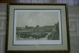 Felix Benoist: PARIS IN ITS SPLENDOR 1861 ORIGINAL ARCHITECTURE ANTIQUE FOLIO CHROMO LITHOGRAPH 19th CENTURY: HOTEL ET MUSEE DE CLUNY DOUBLE MATTED & FRAMED WALL DECOR HAND PAINTED FRAME SIGNED