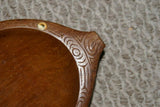 HUGE 14.5”x 6”x 2” STUNNING ROSEWOOD MUSEUM MASTERPIECE SAGO PLATTER DISH BOWLWITH INCISED MOTIFS DELICATELY CARVED INTO A LARGE FISH BY RENOWNED TRIBAL SCULPTOR FROM REMOTE TROBRIAND ISLANDS MELANESIA MASSIM SOUTH PACIFIC COLLECTOR 2A43