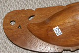 HUGE 14.5”x 6”x 2” STUNNING ROSEWOOD MUSEUM MASTERPIECE SAGO PLATTER DISH BOWLWITH INCISED MOTIFS DELICATELY CARVED INTO A LARGE FISH BY RENOWNED TRIBAL SCULPTOR FROM REMOTE TROBRIAND ISLANDS MELANESIA MASSIM SOUTH PACIFIC COLLECTOR 2A43