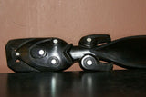 South Pacific Art Trobriand Mother Of Pearl Salty Crocodile Ebony Carving 1A51