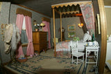 1970 HUGE CUSTOM BUILT & FULLY FURNISHED DOLL HOUSE (5 ft x 4ft x 32”) WITH 14 rooms & 3 gardens, Plants, Trees + Outhouse (1/12 Scale) Operating Lights
