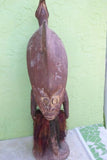 Aibom Meri Bridal Statue Hand carved Rare Human hair Japandai New Guinea 32A0