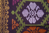 Old Superb Ceremonial Balinese hand woven textile antique Multi-color Embroidered Songket Brocade Damask Bride Price Heirloom Textile Art 60" x 39" (SG5) Collected in Negara, Bali, Indonesia.