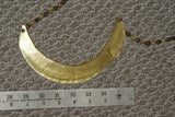Bride Price Currency, Rare Older Ceremonial Moka Kina Shell Necklace (Huge Mother of Pearl Crescent) with Seed Bead Chain, Pectoral Collected from the Foi Tribe (New guinea), Mid 1900’s, Highly Collectible. KINA5