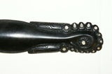 South Pacific Unique Art Ebony Mother of Pearl Crocodile Gator Hand carved 1A54